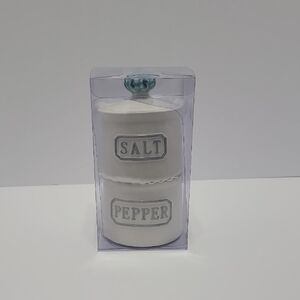 White Ceramic Salt and Pepper Shaker Set